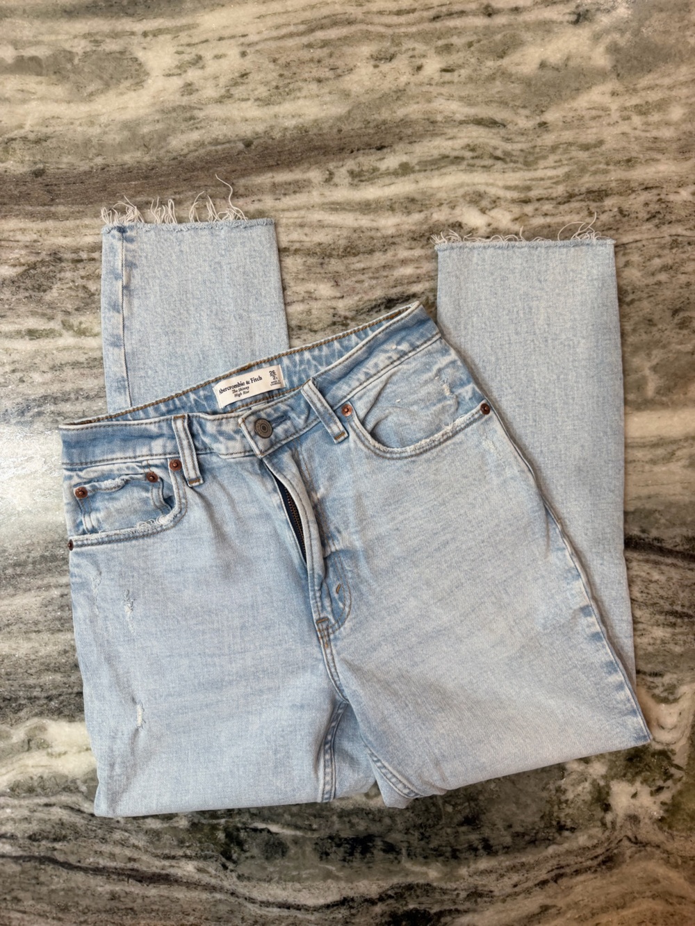 Abercrombie & Fitch Light Blue High-Rise Jeans